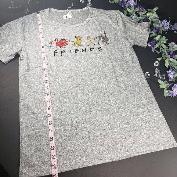 Lion King Simba Shirt Timon Pumbaa FRIENDS Knit Graphic Tee Blouse Short Sleeve - Picture 11 of 14